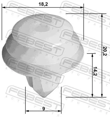 FEBEST Retaining Clip, door panel (88570-068)