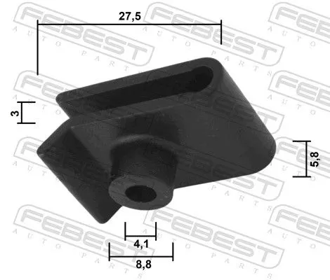 FEBEST Clip, trim/protection strip (88570-072)