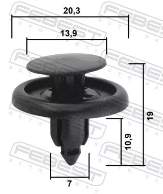 FEBEST Clip, trim/protection strip (88570-084)