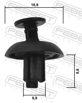 FEBEST Clip, trim/protection strip (88570-088)