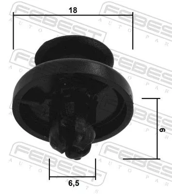 FEBEST Clip, trim/protection strip (88570-090)