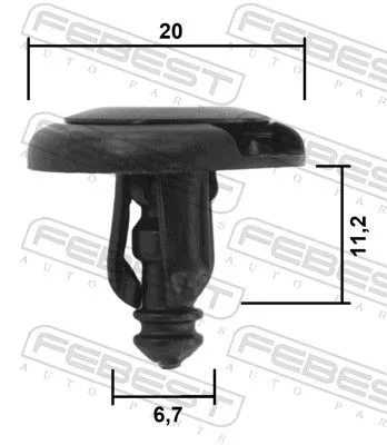 FEBEST Clip, trim/protection strip (88570-095)