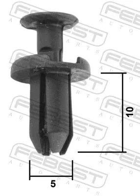 FEBEST Clip, trim/protection strip (88570-101)