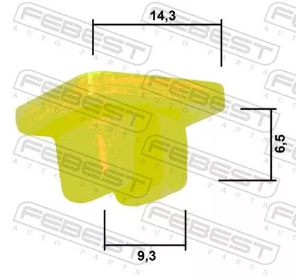 FEBEST Clip, trim/protection strip (88570-105)