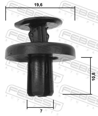 FEBEST Clip, trim/protection strip (88570-106)