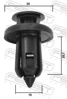 FEBEST Clip, trim/protection strip (88570-119)