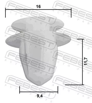 FEBEST Clip, trim/protection strip (88570-123)