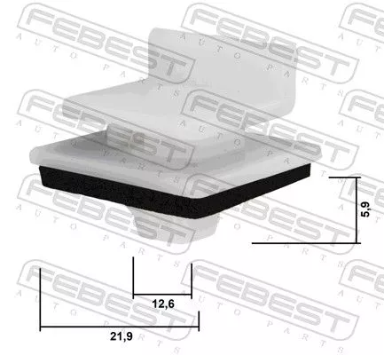 FEBEST Clip, trim/protection strip (88570-125)