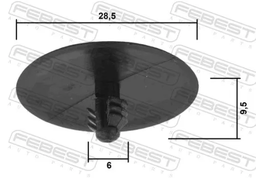 FEBEST Clip, trim/protection strip (88570-127)