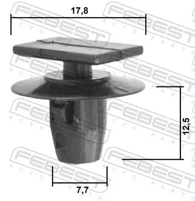 FEBEST Clip, trim/protection strip (88570-129)