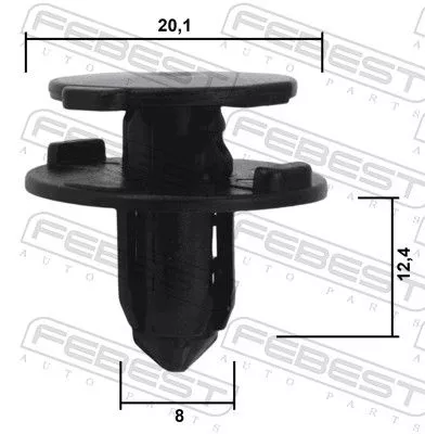 FEBEST Clip, trim/protection strip (88570-135)