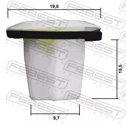 FEBEST Clip, trim/protection strip (88570-139)