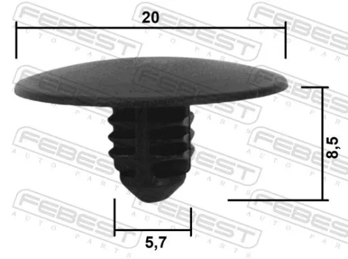 FEBEST Clip, trim/protection strip (88570-141)