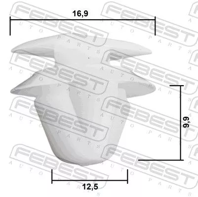 FEBEST Clip, trim/protection strip (88570-144)