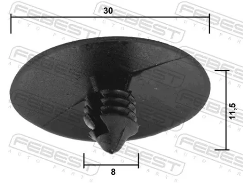 FEBEST Clip, trim/protection strip (88570-151)