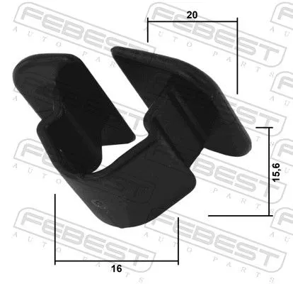 FEBEST Clip, trim/protection strip (88570-157)