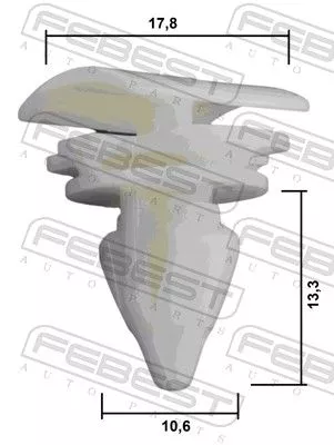 FEBEST Clip, trim/protection strip (88570-159)