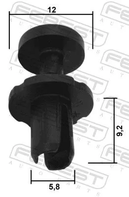 FEBEST Clip, trim/protection strip (88570-162)