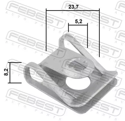 FEBEST Clip, trim/protection strip (88570-163)