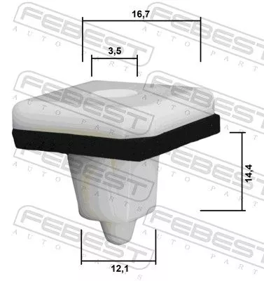 FEBEST Clip, trim/protection strip (88570-190)