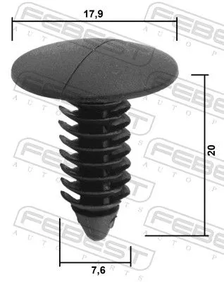 FEBEST Clip, trim/protection strip (88570-191)