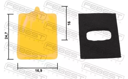 FEBEST Clip, trim/protection strip (88570-192)