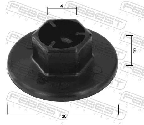FEBEST Clip, trim/protection strip (88570-203)
