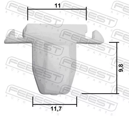 FEBEST Clip, trim/protection strip (88570-207)