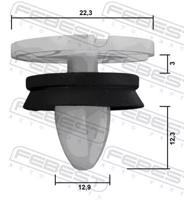 FEBEST Clip, trim/protection strip (88570-212)
