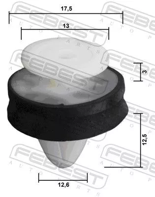 FEBEST Clip, trim/protection strip (88570-213)
