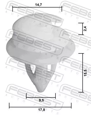 FEBEST Retaining Clip, door panel (88570-230)