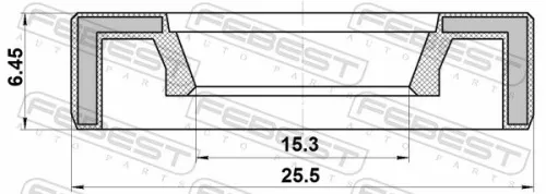 FEBEST Seal Ring, gearshift linkage (95AAY-16250606X)