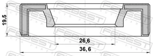 FEBEST Seal, camshaft adjustment (95AAY-28360920X)