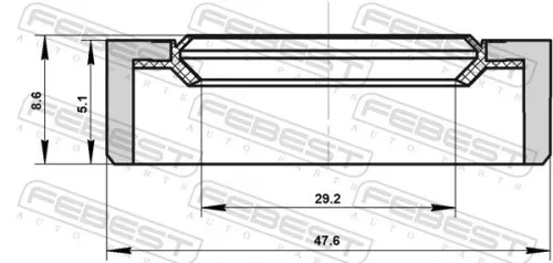 FEBEST Shaft Seal, drive shaft (95BDY-31470509X)