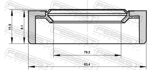 FEBEST Shaft Seal, drive shaft (95CDY-81830912X)