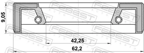 FEBEST Shaft Seal, drive shaft (95FAS-54620909X)
