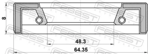 FEBEST Shaft Seal, drive shaft (95FAY-50640808X)