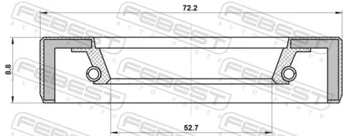 FEBEST Shaft Seal, differential (95FBY-54720909R)
