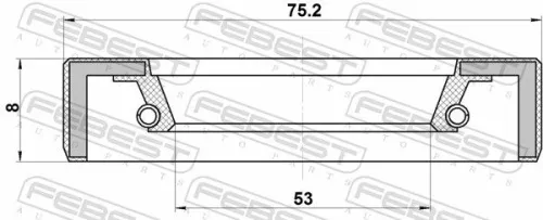 FEBEST Seal Ring, wheel hub (95FBY-55750808X)