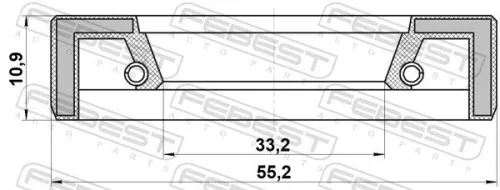 FEBEST Shaft Seal, differential (95FCY-35551111X)
