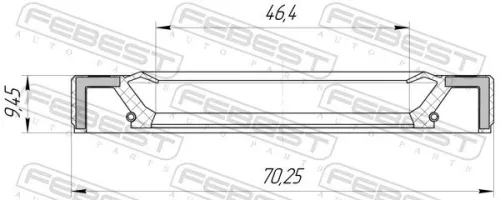 FEBEST Shaft Seal, drive shaft (95GAY-48701010X)