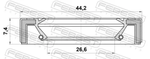 FEBEST Shaft Seal, drive shaft (95GBY-28440808X)