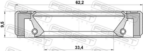 FEBEST Shaft Seal, manual transmission (95GBY-35621010X)