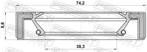 FEBEST Shaft Seal, drive shaft (95GBY-40740909R)