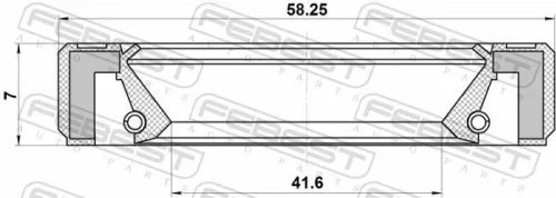 FEBEST Shaft Seal, drive shaft (95GBY-43580707R)