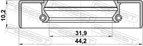 FEBEST Shaft Seal, drive shaft (95GDS-34441010X)