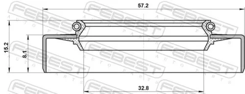 FEBEST Shaft Seal, differential (95GDS-34570815X)