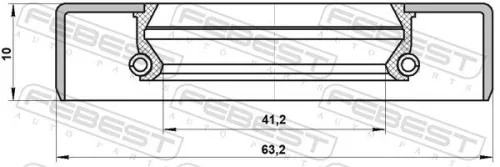 FEBEST Shaft Seal, differential (95GDW-43631015C)