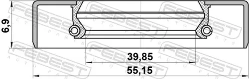 FEBEST Seal Ring, wheel hub (95GDY-41550707X)
