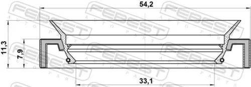 FEBEST Shaft Seal, drive shaft (95HAY-35540811R)